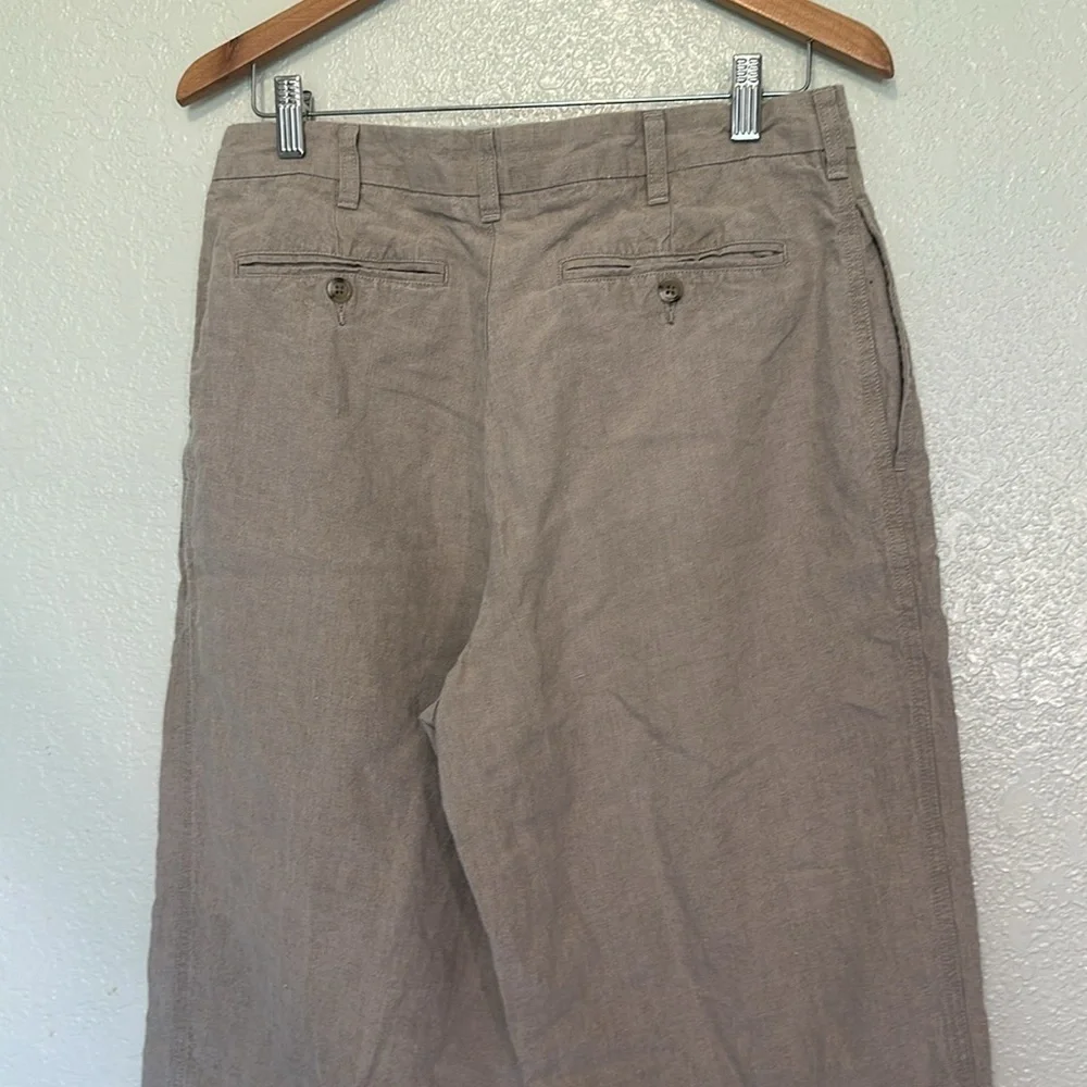 Banana Republic Irish Linen Relaxed Resort Pants 32 R